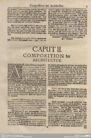 CAPUT II. COMPOSITION der ARCHITECTUR.