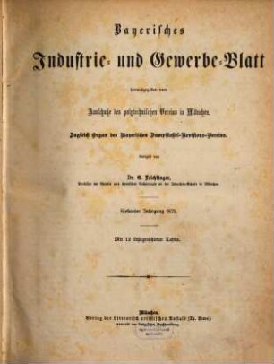 Bayerisches Industrie- und Gewerbeblatt. 61 = 7. 1875