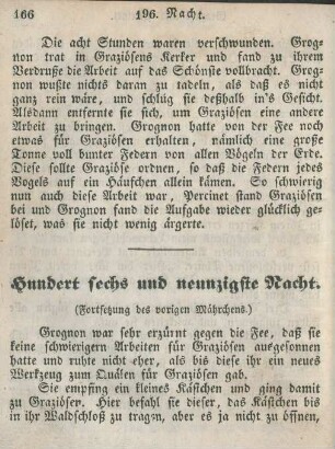 Hundert sechs und neunzigste Nacht