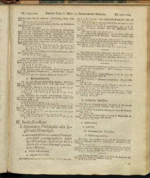 I. Speculative Philosophie oder Logik und Metaphysik