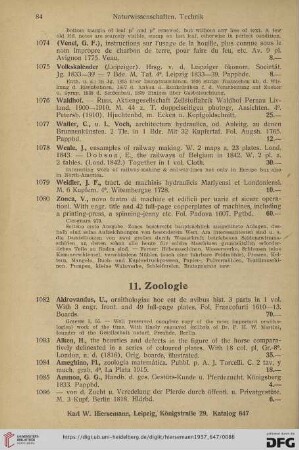11. Zoologie (Nr. 1082 - 1271)