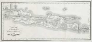 Kaart der reisroute van Dr. W. R. van Hoëvell over Java, Madura & Bali