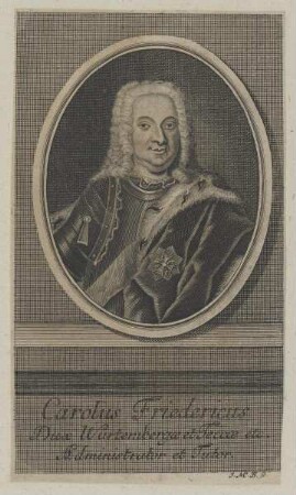 Bildnis des Carolus Friedericus, Herzog von Württemberg