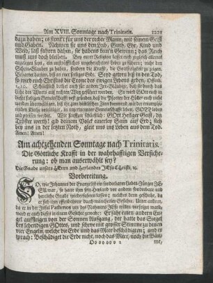 Am achtzehenden Sonntage nach Trinitatis