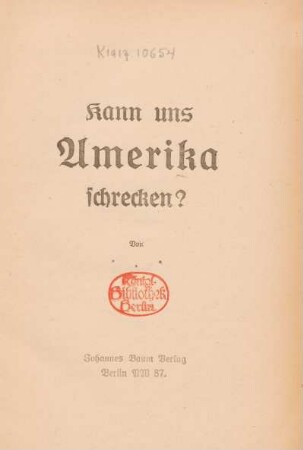 Kann uns Amerika schrecken?