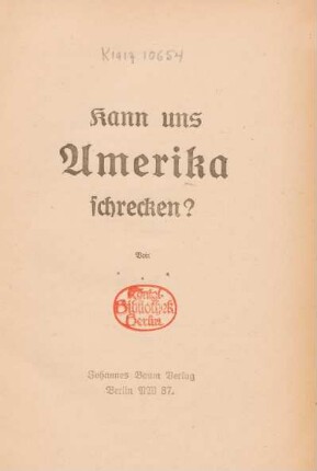 Kann uns Amerika schrecken?
