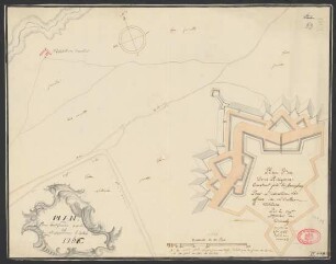 Plan von Einer Fortificirten gegend bey der Rossgärdtschen Zigeley 1766