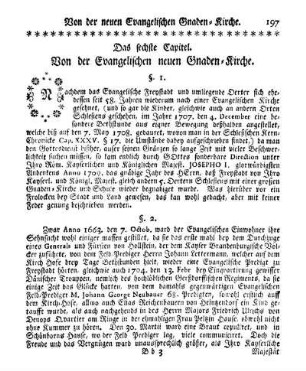 Das sechste Capitel. Von der Evangelischen neuen Gnaden-Kirche.