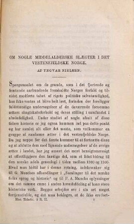Historisk tidsskrift. 2. 1880