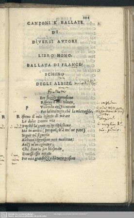 [Buch 9:] Canzoni e ballate di diversi autori