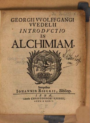 Georgii Wolffgangi Wedelii Introductio In Alchimiam