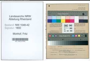 Entnazifizierung Fritz Monhof , geb. 20.05.1903 (Kaufmann)