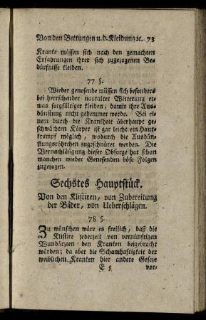 Sechstes Hauptstück.