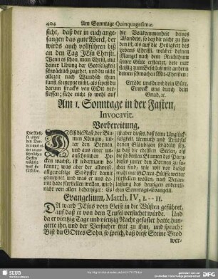 Am 1. Sonntage in der Fasten, Invocavit