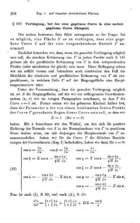 § 109. Verbiegung, bei der eine gegebene Curve in eine andere gegebene Curve übergeht.