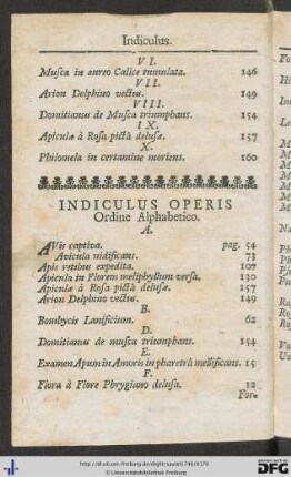 Indiculus Operis Ordine Alphabetico.