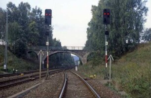 Marktleuthen Wegbrücke Ausfahrsignale