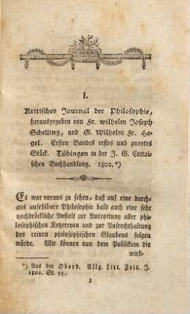 Ueber den neuesten Idealismus der Herren Schelling und Hegel : Kritiken, nebst Auszügen aus Briefen etc. über die eigentliche Tendenz dieser Philosophey