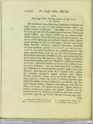 XII. Nova Legis Iuliae Miscellae mutatio ex Nov. XXII. c. 43. traditur