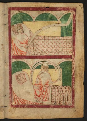 Miniatur: Eneas findet in Gedanken an Lavine keine Ruhe