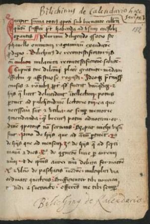 Tractatus de Kalendario cum versibus memorialibus