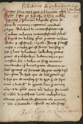 Tractatus de Kalendario cum versibus memorialibus
