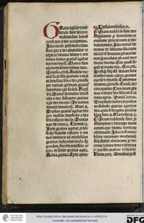 Gratie agende et redende sunt deo pro multitudine beneficiorum que a deo recepimus.