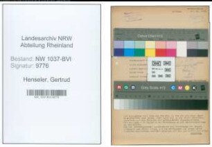 Entnazifizierung Gertrud Henseler , geb. 08.12.1904 (Beamtin)