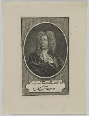 Bildnis des Christian Friedrich Hunold alias Menantes