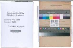 Entnazifizierung Richard Dummlert , geb. 00.00.0000 (Kassenleiter)