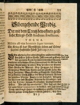 305-324, Sibenzehnde Predig.