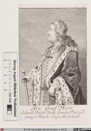 Bildnis Arvid Bernard Horn (1706 Graf)