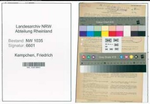 Entnazifizierung Friedrich Kempchen , geb. 04.06.1905 (Angestellter)