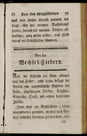 Von den Wechsel-Fiebern.