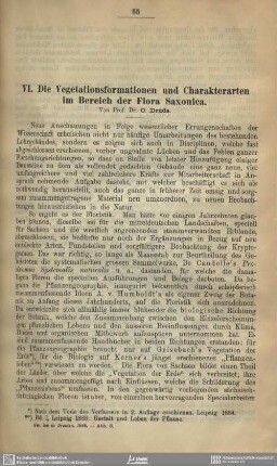Die Vegetationsformation und Charakterarten im Bereich der Flora Saxonica.