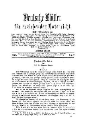 Psychologische Briefe : (Fortsetzung)