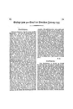 Beylage zum 4ten Stück der Deutschen Zeitung 1793