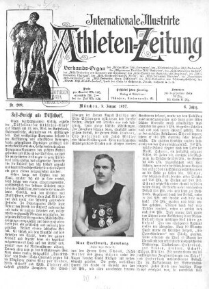 Internationale illustrirte Athleten-Zeitung : Verbandsorgan der Athleten-Verbände von Bayern, Württemberg, Süddeutschland ..., 6. 1897, Jan. - März (bis 21.3. = Nr. 220)