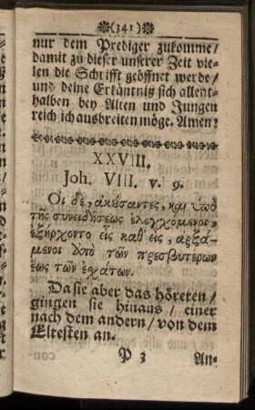 XXVIII. Joh. VIII. v. 9.