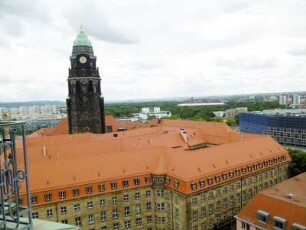 Dresden: Stadtansicht von der Kreuzkirche