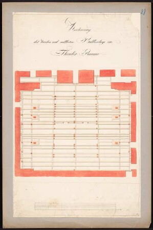 Schauspielhaus auf dem Gendarmenmarkt, Berlin: Bühnenhaus: Grundriss mittlere (2.) Balkenlage