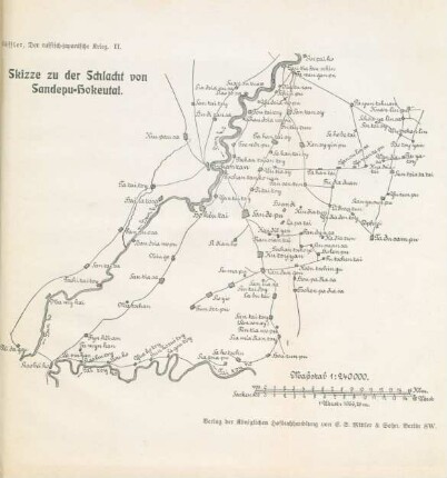 Skizze zu der Schlacht von Sandepu-Hokeutai