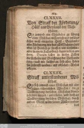 CLXXIIX. Straff unterstandener Missethat.