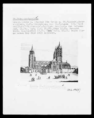 Paris, Église Saint-Germain-des-Près, Ansicht von Süden