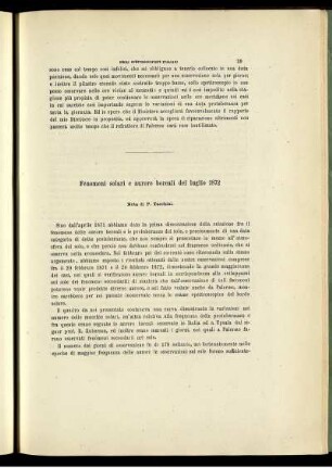 Fenomeni solari e aurore boreali del luglio 1872