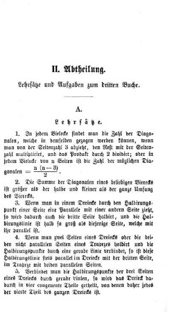 Anhang II. Uebungen im Berechnen von Winkeln, Linien und Flächen.
