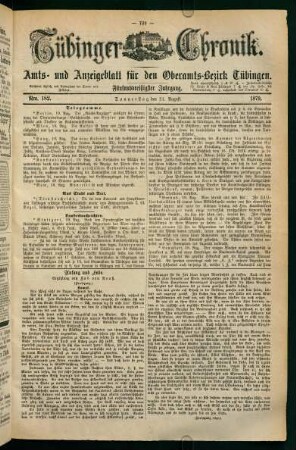 21. August (Nro. 182) - 26. August (Nro. 186)