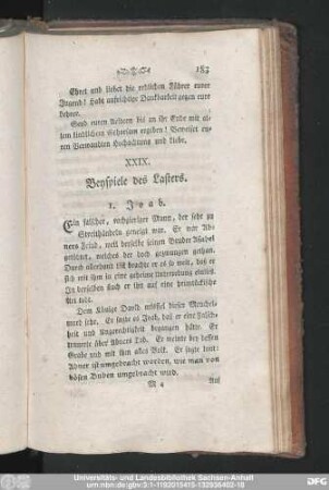 XXIX. Beyspiele des Lasters.