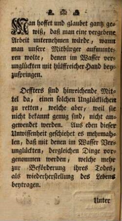 Kurzer Unterricht wie man denen ... Ertrunckenen ... wieder zum Leben verhelffen könne