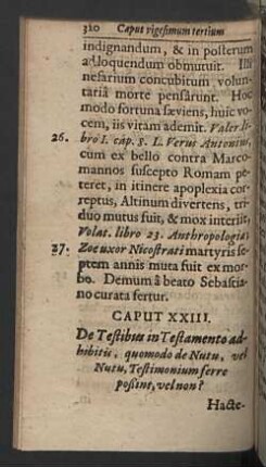 Caput XXIII. De Testibus in Testamento